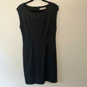Size 10 Loft dress with black and gray leopard print